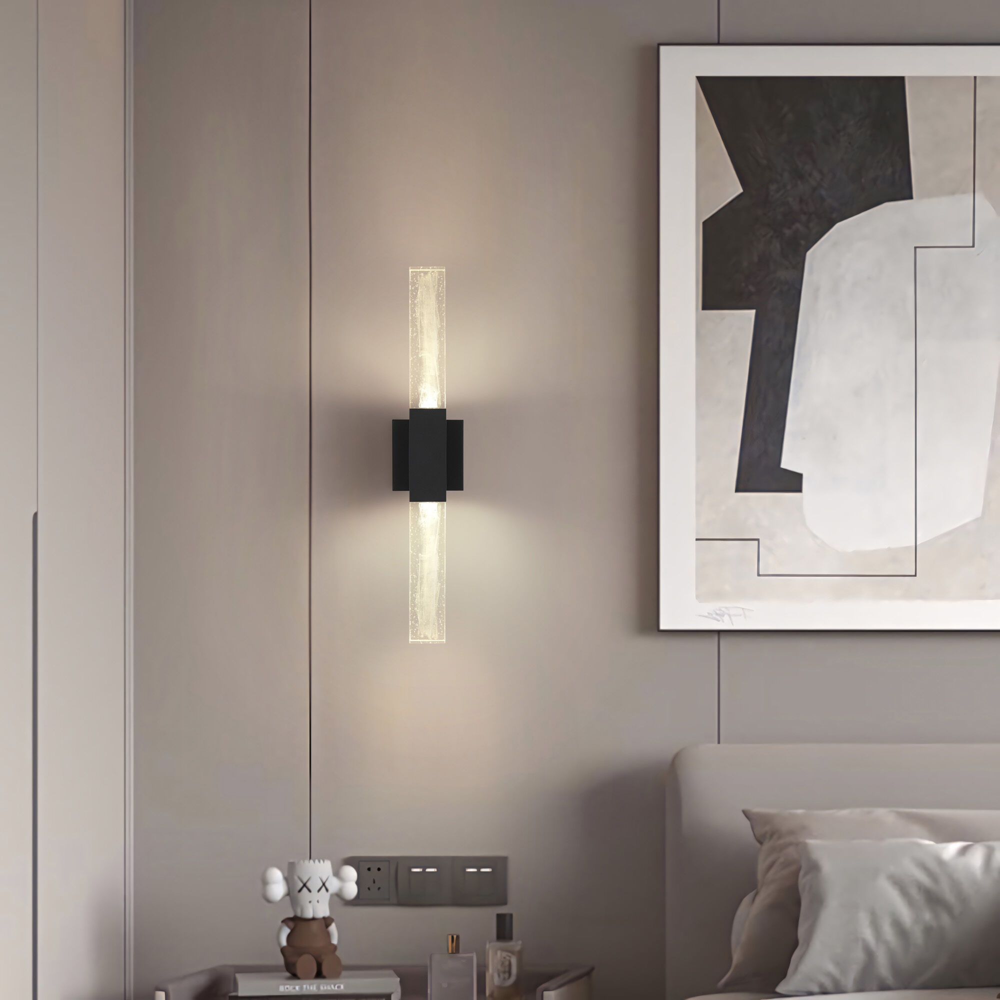 Folio LED 24 inch Sand Black Outdoor Wall Sconce